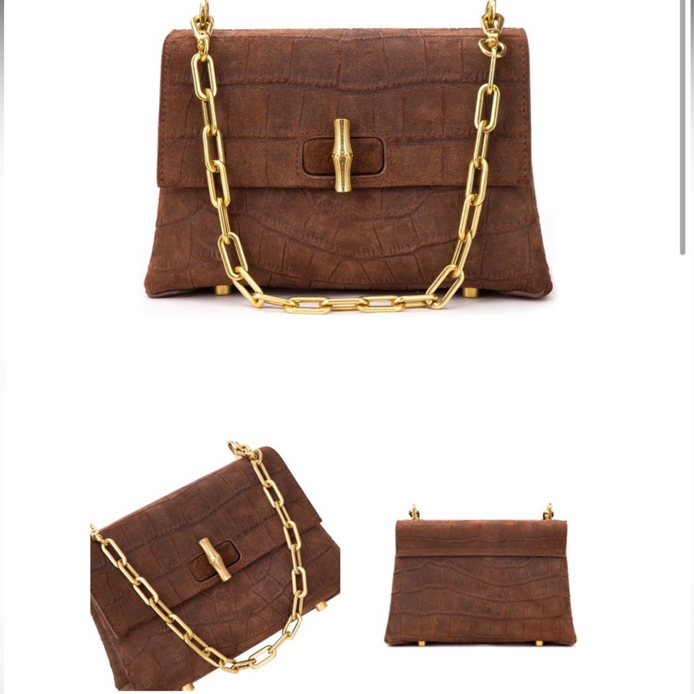 Brown “Croc” Bowen Bag